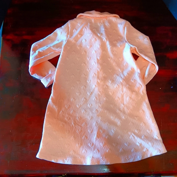 Nannette Baby Dress Coat Bling Buttons Long Baby Pink Hearts Collar Warm - Picture 6 of 7